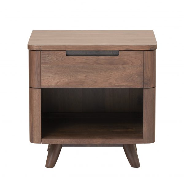 Tahoe Nightstand in Walnut, Front