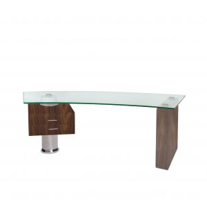 Trapeze Desk in Walnut, Straight