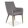 Vista Armchair in Light Grey Fabric, Angle