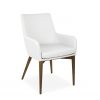 Vista Armchair in White Vinyl, Angle