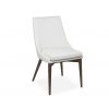 Vista Dining Chair in White Vinyl, Angle