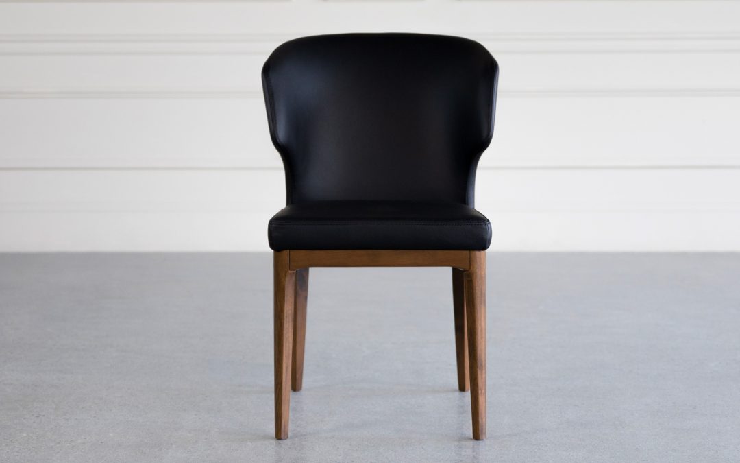 Blake Leather Dining Chair with Ash Wood Legs