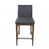 Dexter Counter Stool in Grey Vinyl, Front