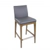 Dexter Counter Stool in Grey Vinyl, Angle