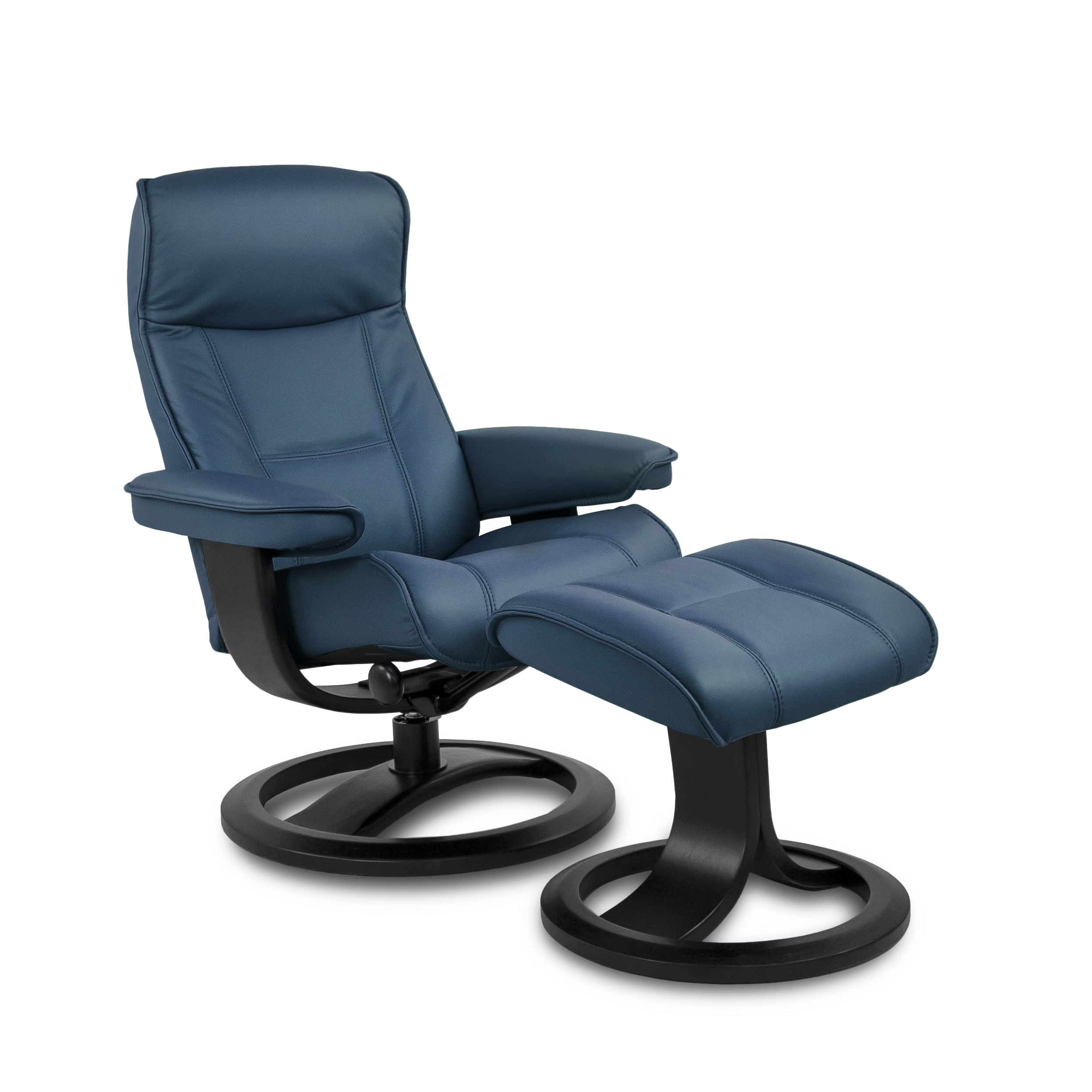 Img Nordic 21 Leather Recliner, Navy Leather Recliner Chairs