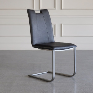 marta vinyl dining chair black angle marta vinyl dining chair black angle