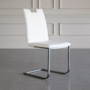 marta vinyl dining chair white angle marta vinyl dining chair white angle