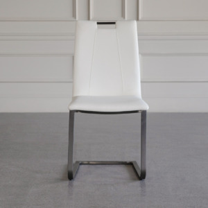 marta vinyl dining chair white front marta vinyl dining chair white front