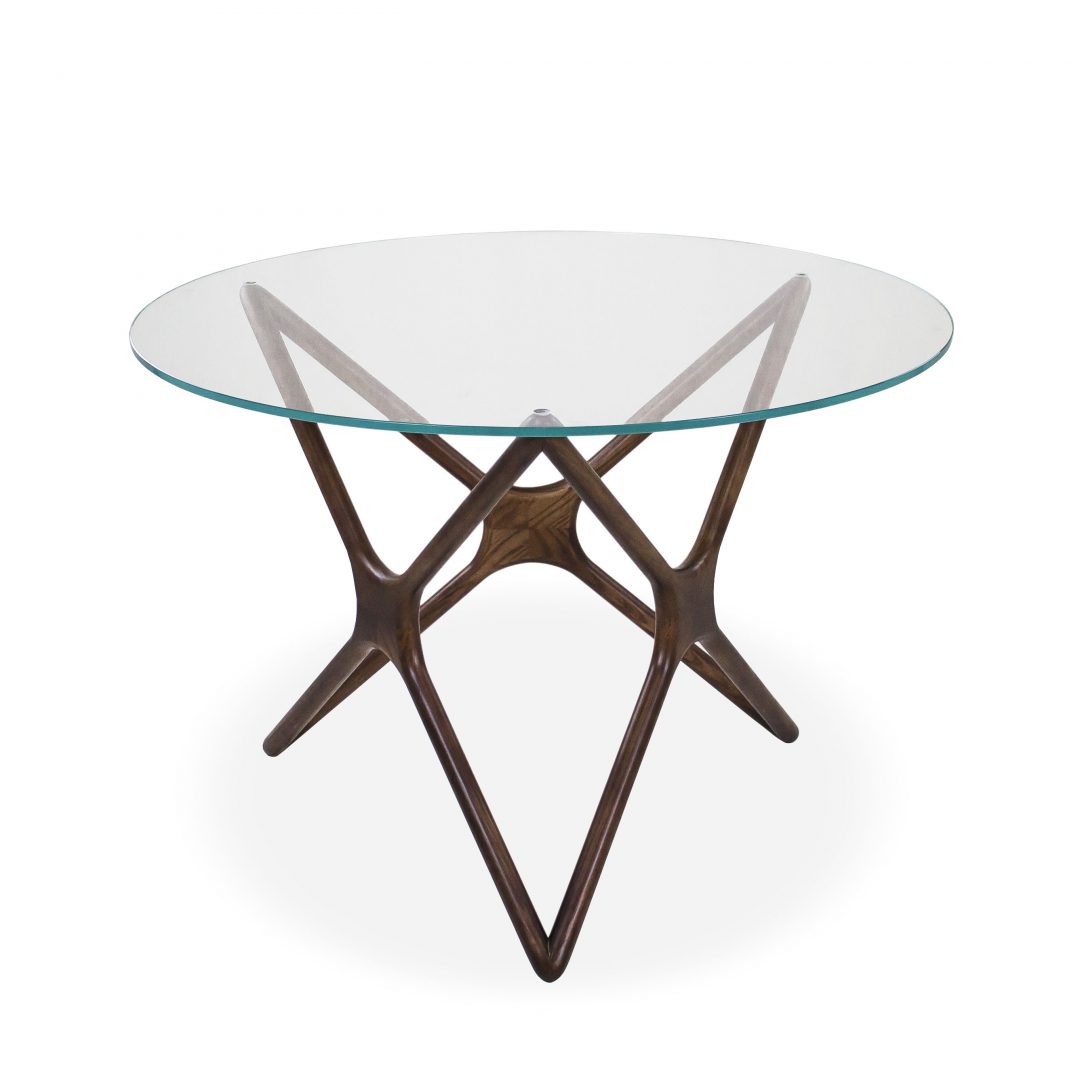 Nova Round Dining Table with Glass ScanDesigns Furniture