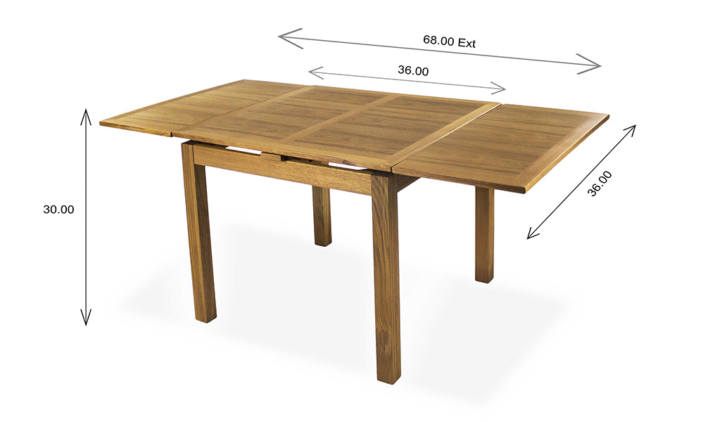 Sun Cabinet 2320/DI Dining Table Dimensions