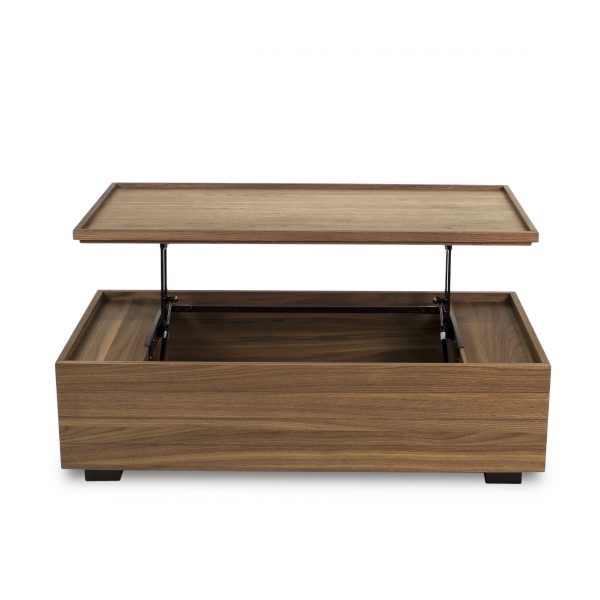 Dallas Coffee Table in Walnut, Straight, Hydraulics