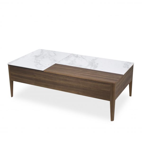 Norman Coffee Table in Walnut, Angle