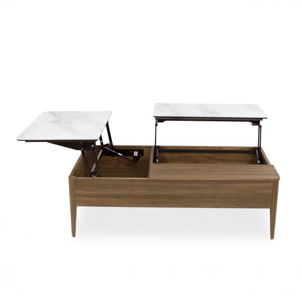 Norman Coffee Table in Walnut, Lift Tops