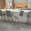 Amisco Linea Swivel Counter Stool in Grey Fabric by Kitchen Counter