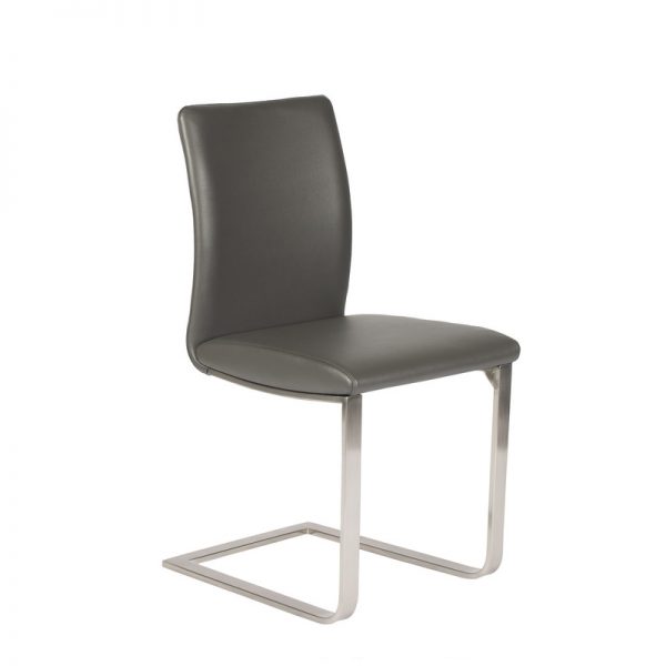 Alex Dining Chair in Grey, Angle