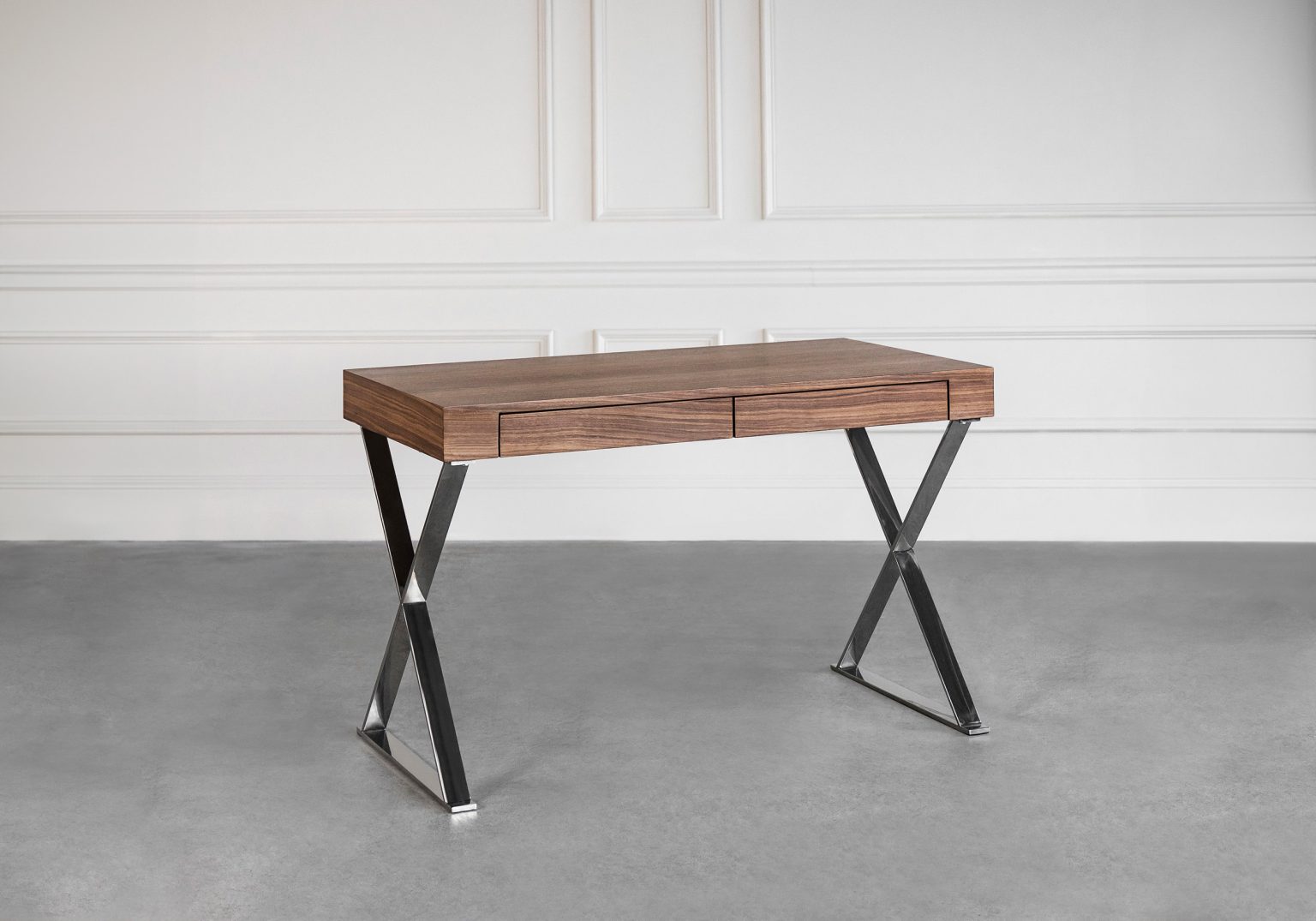 Alexa Wood Desk in Walnut Featured