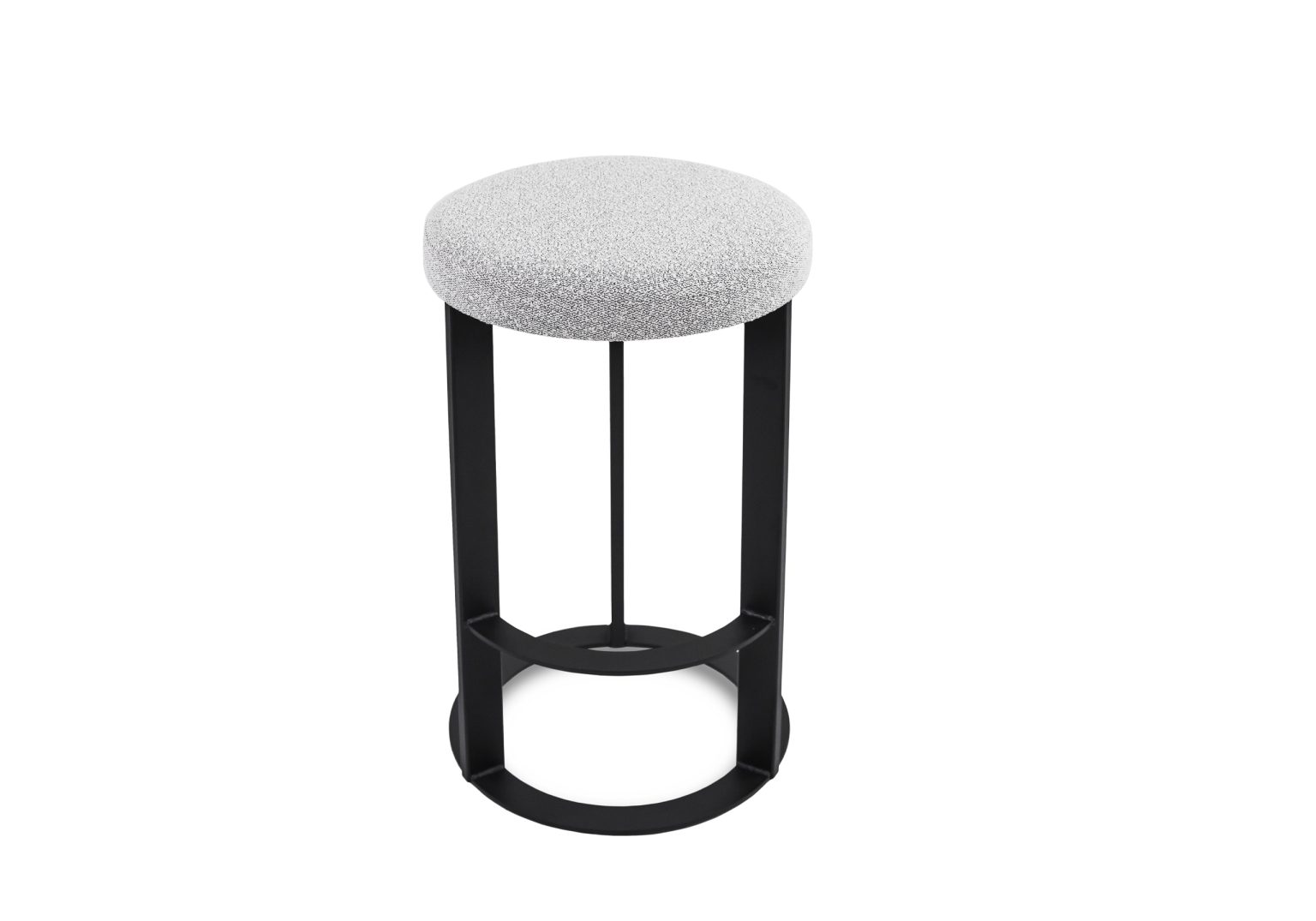 Allegro Counter Stool Merino Black Coral Top Angle