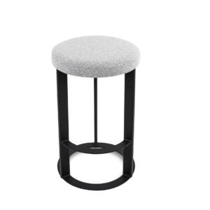 Allegro Counter Stool Merino Black Coral Top Angle Allegro Counter Stool Merino Black Coral Top Angle