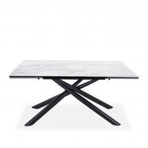Alton Dining Table, Black Base, Straight