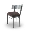 Amisco Lauren Dining Chair Stainless Steel Back