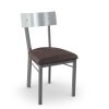 Amisco Lauren Dining Chair Stainless Steel Front