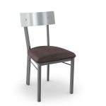 Amisco Lauren Dining Chair Stainless Steel Front