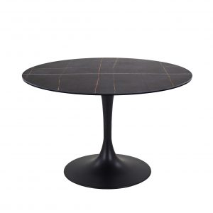 Astro Dining Table with a Black Ceramic Top