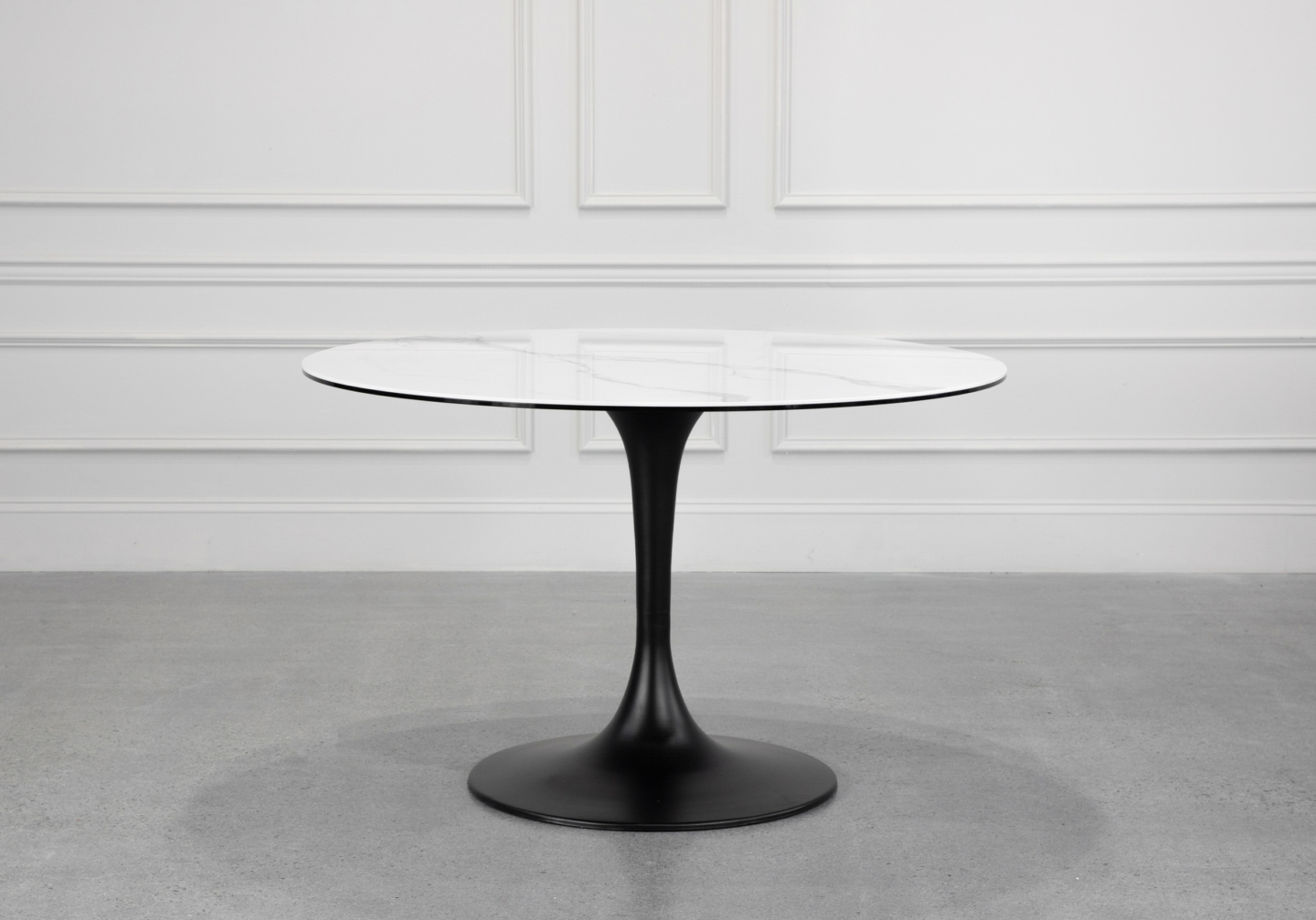 Astro Dining Table - White Ceramic - Front
