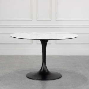 Astro Dining Table - White Ceramic - Front