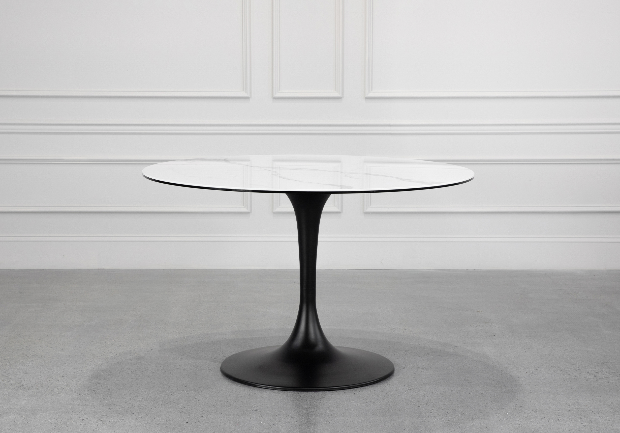 Astro Dining Table - White Ceramic - Front