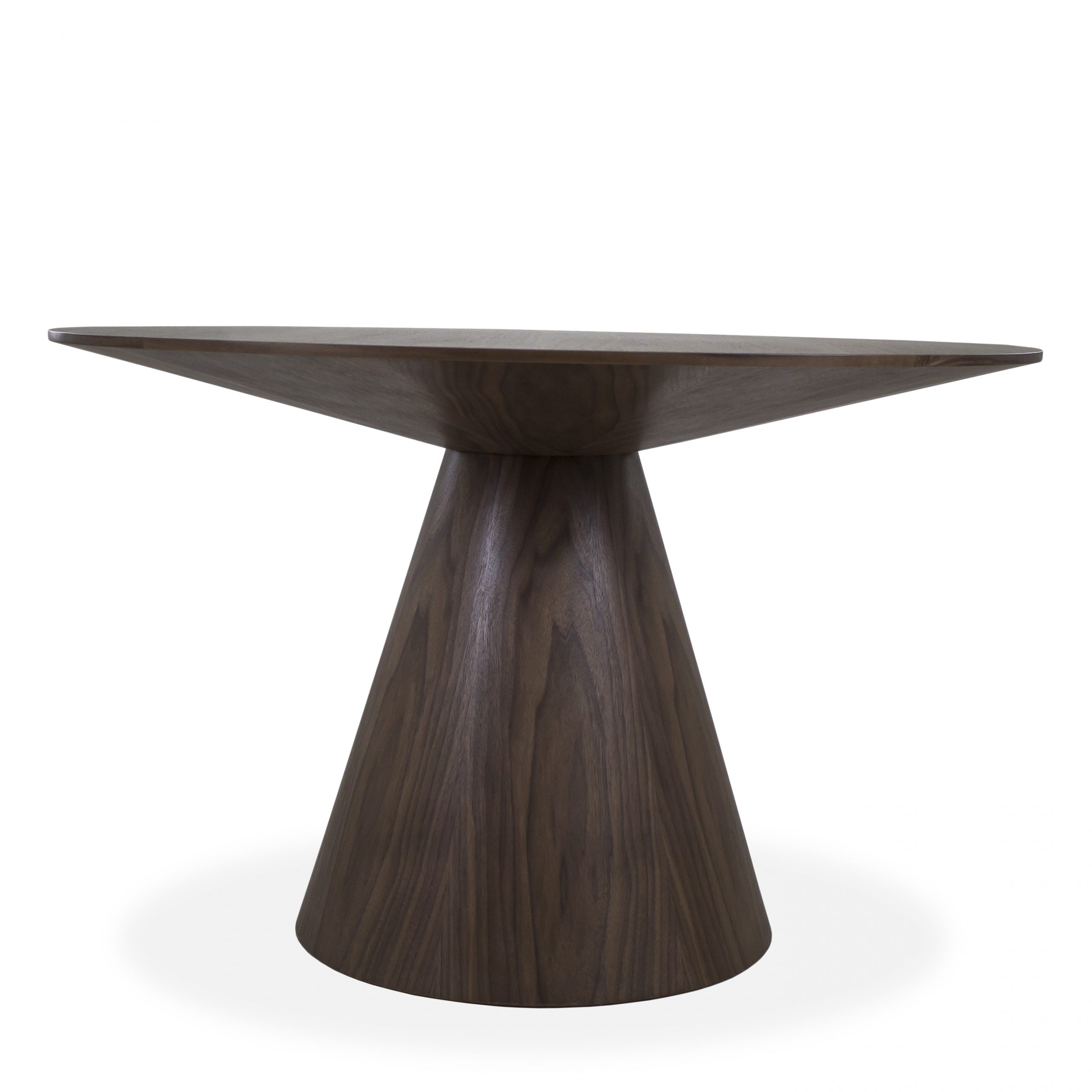 Bari 47" Walnut Round Wood Dining Table ScanDesigns Furniture