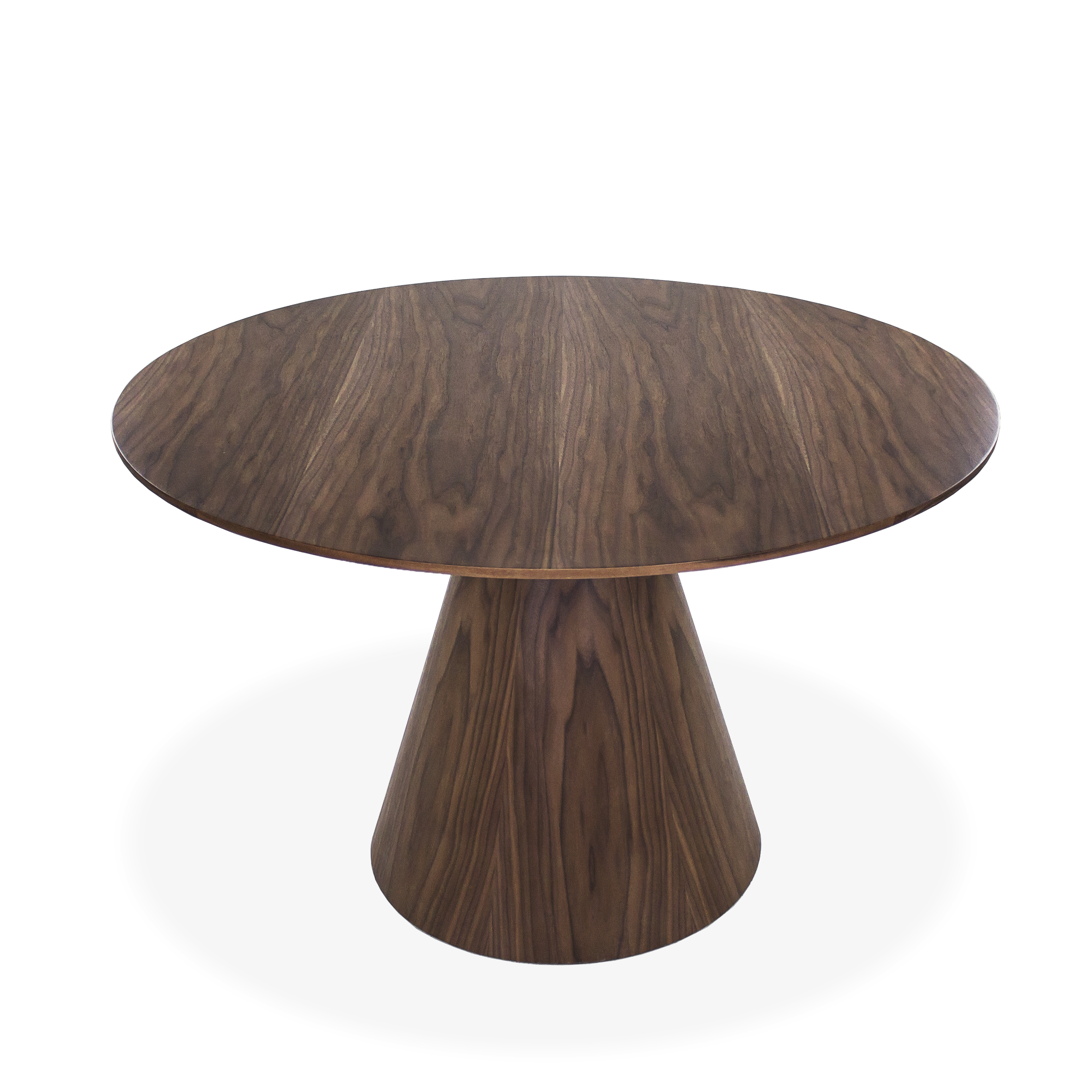 Bari 47″ Walnut Round Wood Dining Table