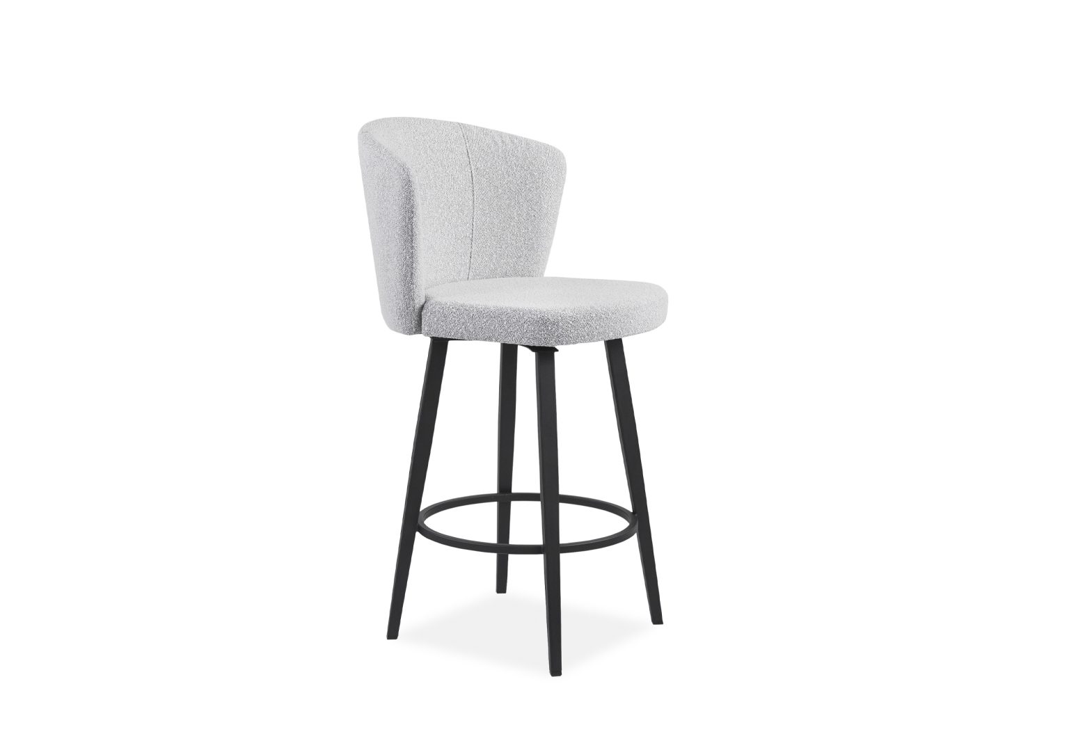Benson Swivel Stool Merino Angle