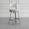 Brock Counter Stool - Parchment & Magnetite - Angle
