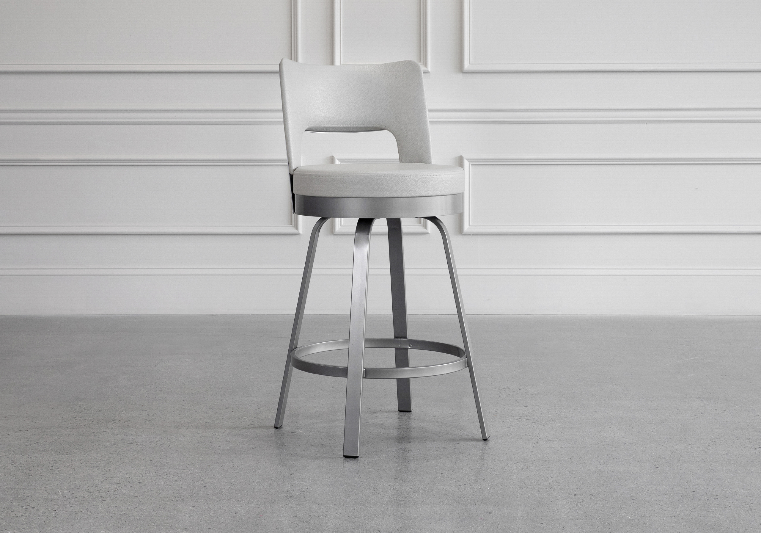 Brock Counter Stool - Parchment & Magnetite - Angle