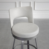 Brock Counter Stool - Parchment & Magnetite - Close Up