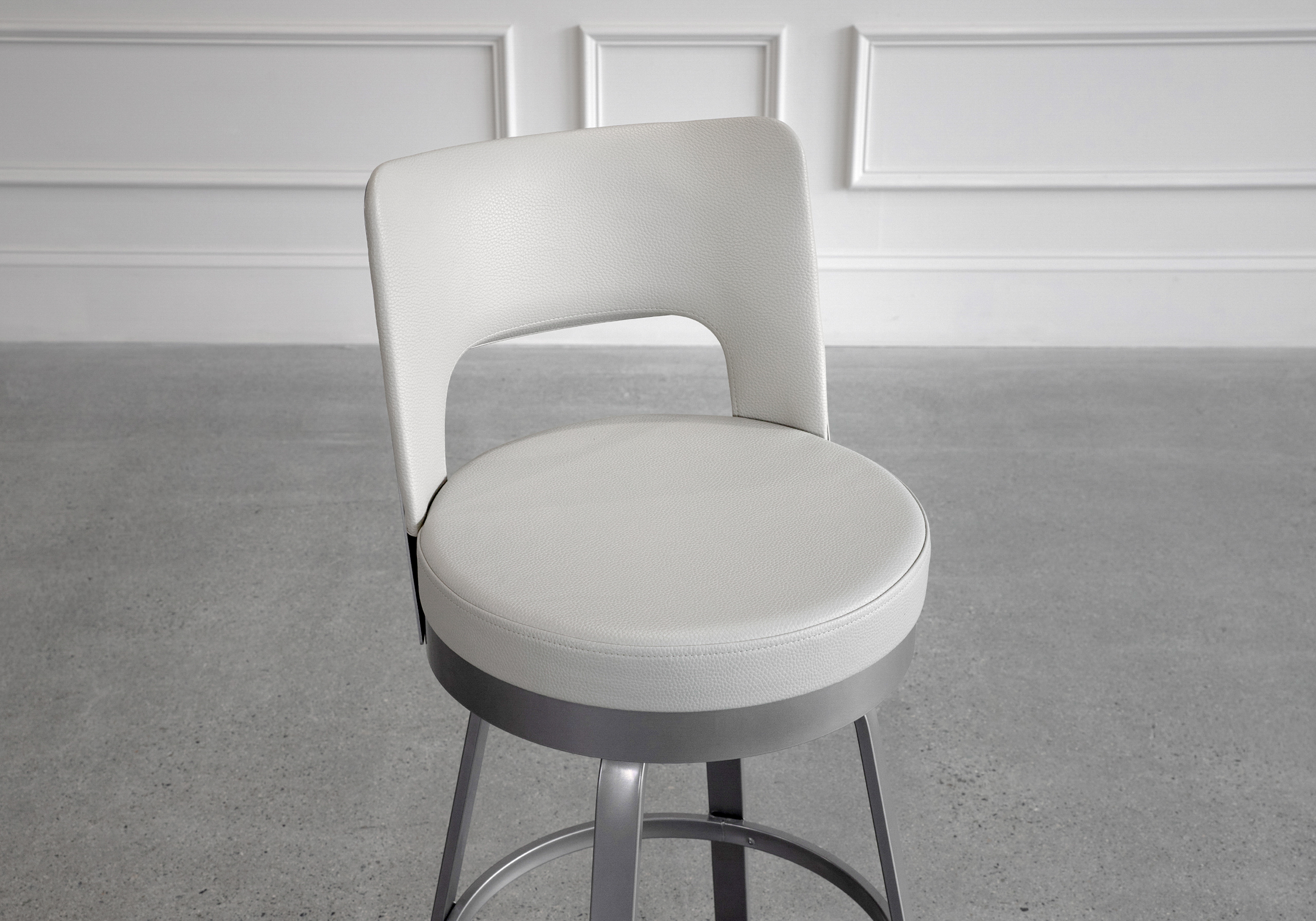 Brock Counter Stool - Parchment & Magnetite - Close Up