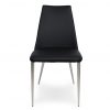 Clay Dining Chair in Black Vinyl, Front