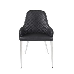Costa Dining Chair in Black, Front