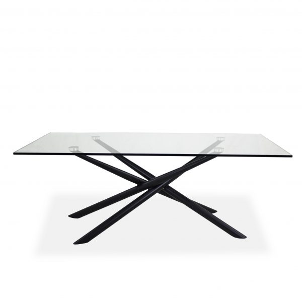 Cyrus Coffee Table , Black, Straight