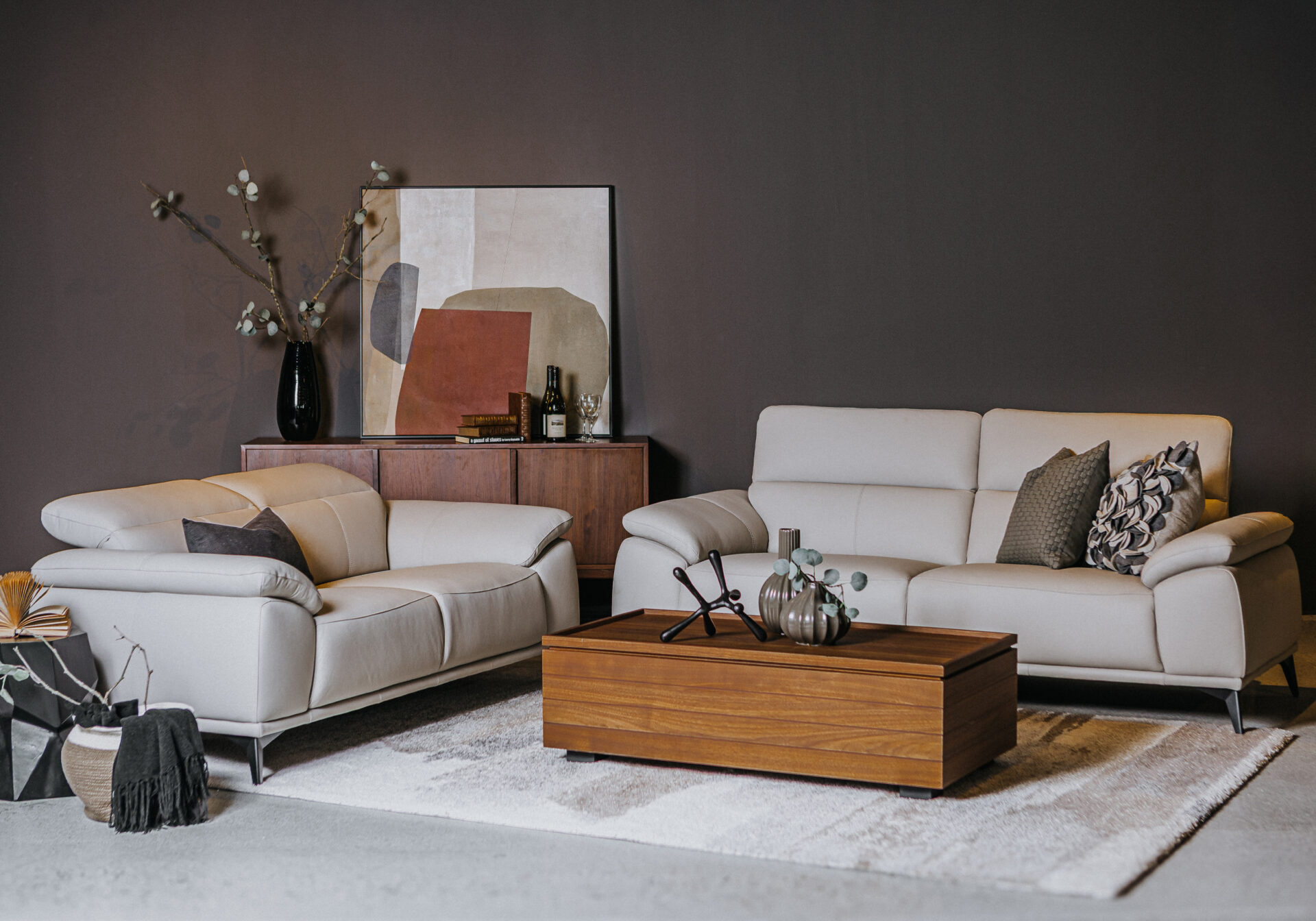 Dallas Coffee Table & Aurora Sideboard - Living Room