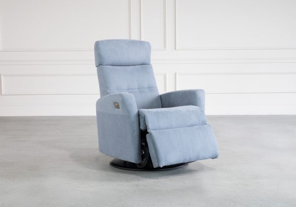 Divani Recliner in Echo Slate, Angle, Reclined