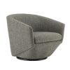 Geneva Chair in Light Grey Fabric B543, Angle