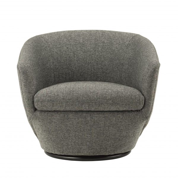 Geneva Chair in Light Grey Fabric B543, Front