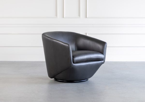Geneva Chair in Charcoal, Angle
