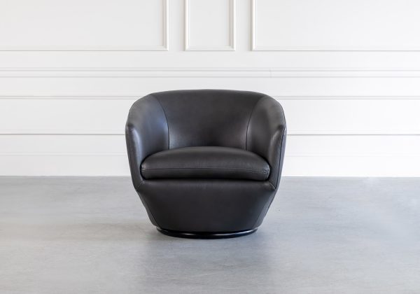 Geneva Chair in Charcoal, Front