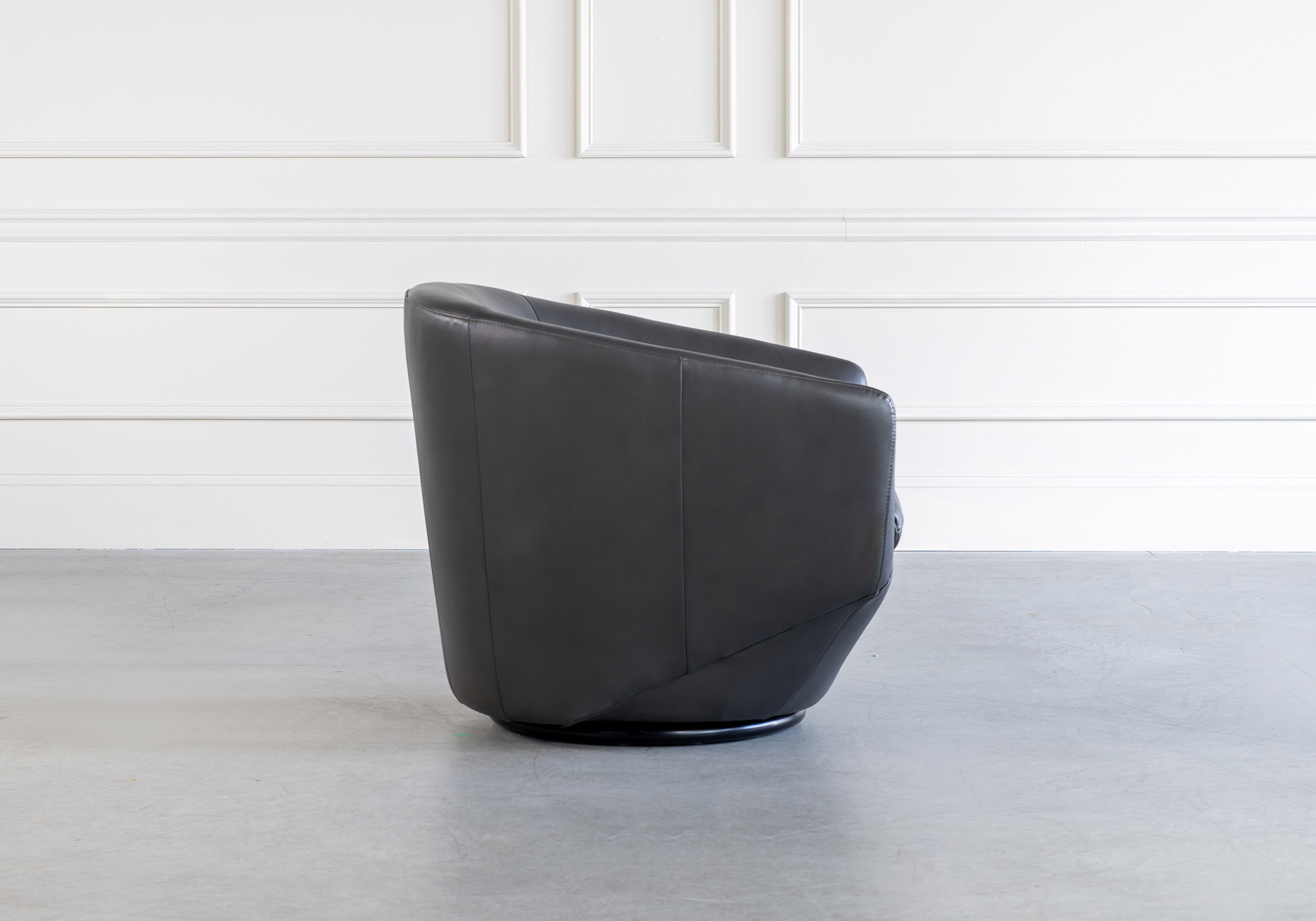 Geneva Chair Charcoal Side