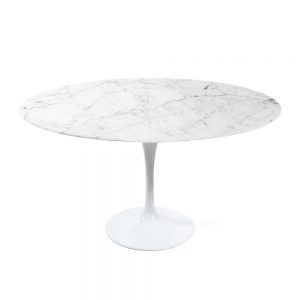 Lexi Dining Table, White Marble Top