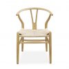 Mia Dining Chair in Natural, Front