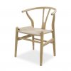 Mia Dining Chair in Natural, Angle